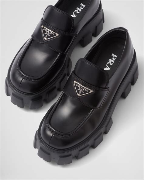 prada monolith women|Prada monolith loafer.